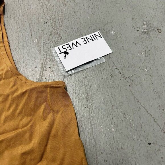 Nine West Size XS Rust Button-Front Tiered Drop Waist Dress - Picture 3 of 5